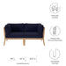 Clearwater Outdoor Patio Teak Wood Loveseat - view 19