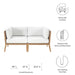 Clearwater Outdoor Patio Teak Wood Loveseat - view 27