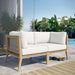 Clearwater Outdoor Patio Teak Wood Loveseat - view 25