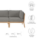 Clearwater Outdoor Patio Teak Wood Sofa - detail close-up