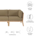 Clearwater Outdoor Patio Teak Wood Sofa - view 14
