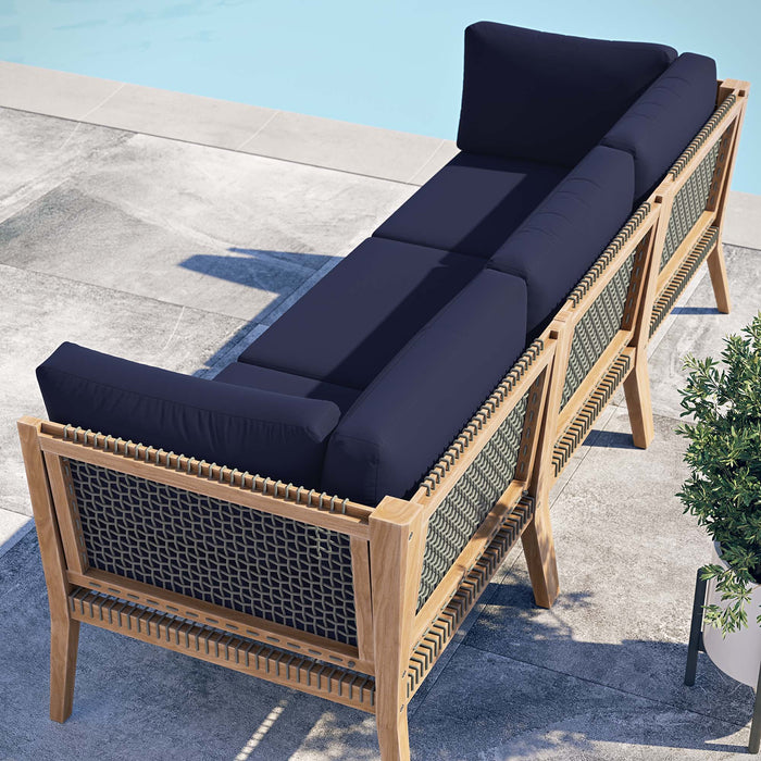Clearwater Outdoor Patio Teak Wood Sofa - view 26