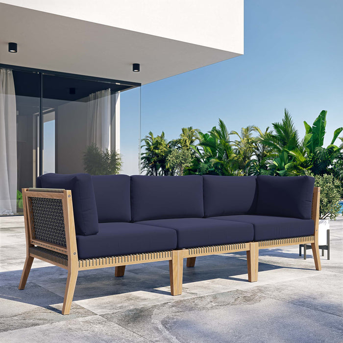 Clearwater Outdoor Patio Teak Wood Sofa - view 23