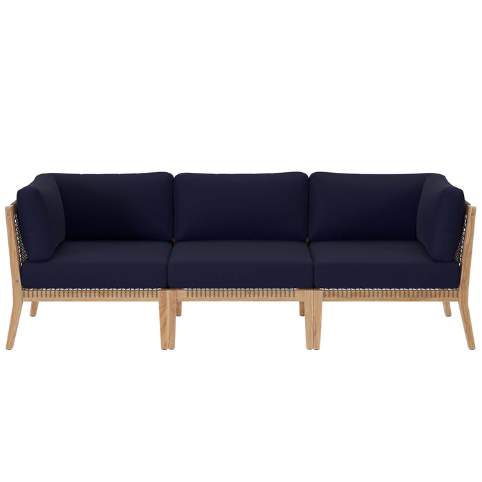 Clearwater Outdoor Patio Teak Wood Sofa - view 24