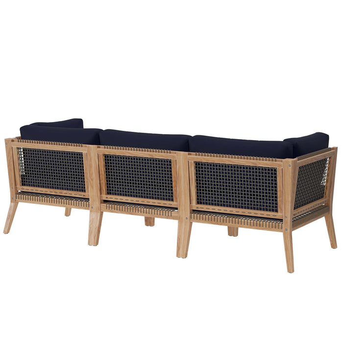 Clearwater Outdoor Patio Teak Wood Sofa - view 32