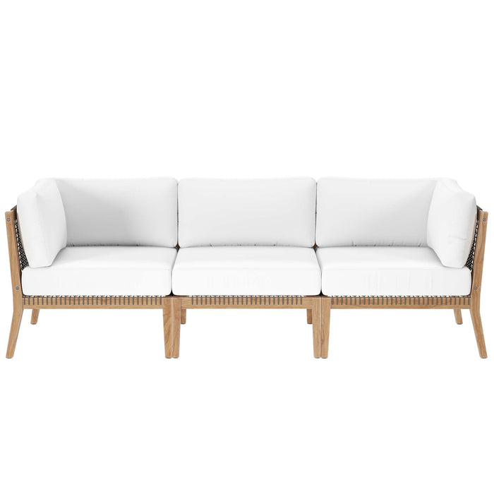 Clearwater Outdoor Patio Teak Wood Sofa - view 35