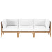 Clearwater Outdoor Patio Teak Wood Sofa - view 35