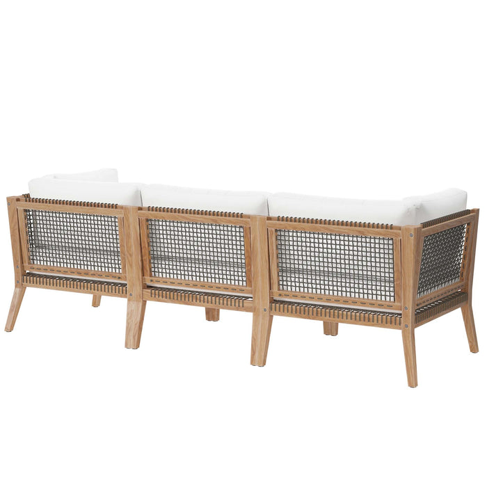 Clearwater Outdoor Patio Teak Wood Sofa - view 43
