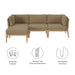 Clearwater Outdoor Patio Teak Wood 4-Piece Sectional Sofa - view 17