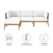 Clearwater Outdoor Patio Teak Wood 4-Piece Sectional Sofa - view 45