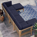 Clearwater Outdoor Patio Teak Wood 6-Piece Sectional Sofa outdoor patio sectional seating detail