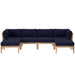 Clearwater Outdoor Patio Teak Wood 6-Piece Sectional Sofa by Modway - view 30
