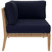 Clearwater Outdoor Patio Teak Wood 6-Piece Sectional Sofa outdoor patio sectional seating detail