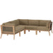 Clearwater Outdoor Patio Teak Wood 5-Piece Sectional Sofa by Modway - accessory view