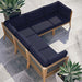 Clearwater Outdoor Patio Teak Wood 5-Piece Sectional Sofa by Modway - view 26