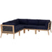 Clearwater Outdoor Patio Teak Wood 5-Piece Sectional Sofa by Modway - view 24