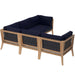 Clearwater Outdoor Patio Teak Wood 5-Piece Sectional Sofa by Modway - view 30