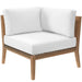 Clearwater Outdoor Patio Teak Wood 5-Piece Sectional Sofa outdoor patio sectional angle view