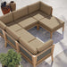 Clearwater Outdoor Patio Teak Wood 6-Piece Sectional Sofa by Modway - view 18