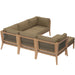 Clearwater Outdoor Patio Teak Wood 6-Piece Sectional Sofa by Modway - view 25