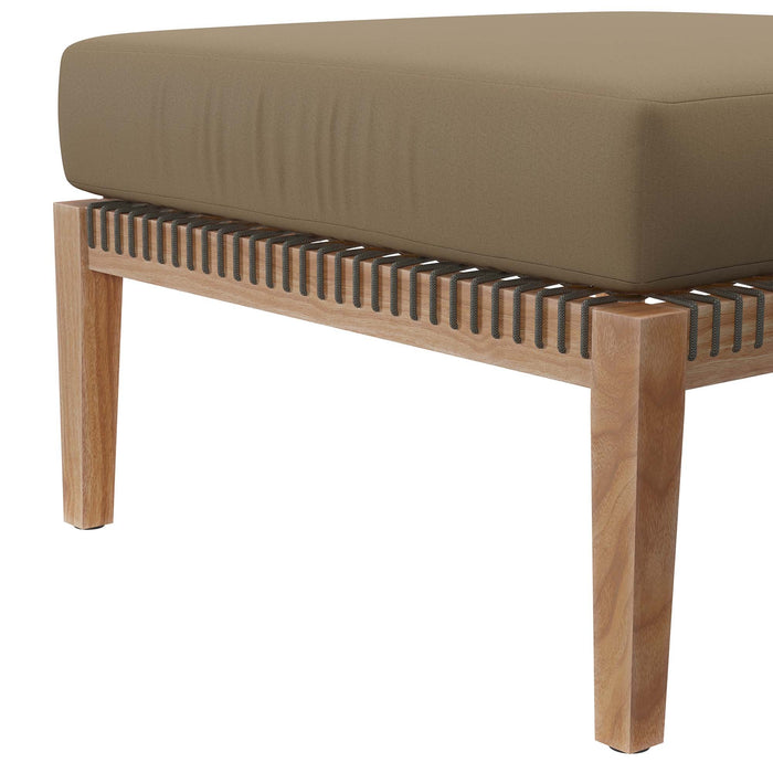 Clearwater Outdoor Patio Teak Wood 6-Piece Sectional Sofa by Modway - view 28