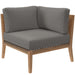 Clearwater Outdoor Patio Teak Wood 6-Piece Sectional Sofa by Modway - back view