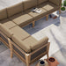 Clearwater Outdoor Patio Teak Wood 6-Piece Sectional Sofa by Modway - product label