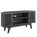 Modway Render 46" Corner TV Stand Living Room Furniture in Brown