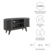 Modway Render 46" Corner TV Stand Living Room Furniture in Brown - Side View