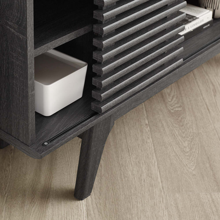 Modway Render 46" Corner TV Stand Living Room Furniture in Brown - Detail View
