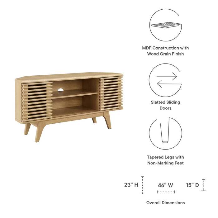 Modway Render 46" Corner TV Stand Living Room Furniture - View 10