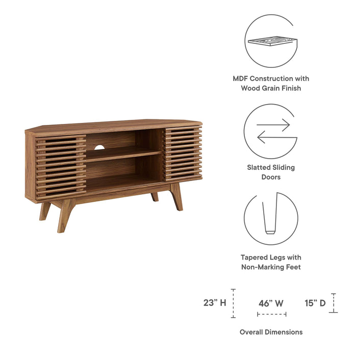 Modway Render 46" Corner TV Stand Living Room Furniture - View 18