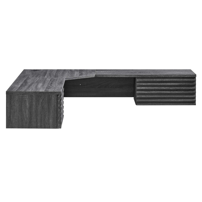 Modway Render Wall Mount Corner Office Desk - Lifestyle View
