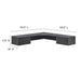 Modway Render Wall Mount Corner Office Desk in Brown - Detail View