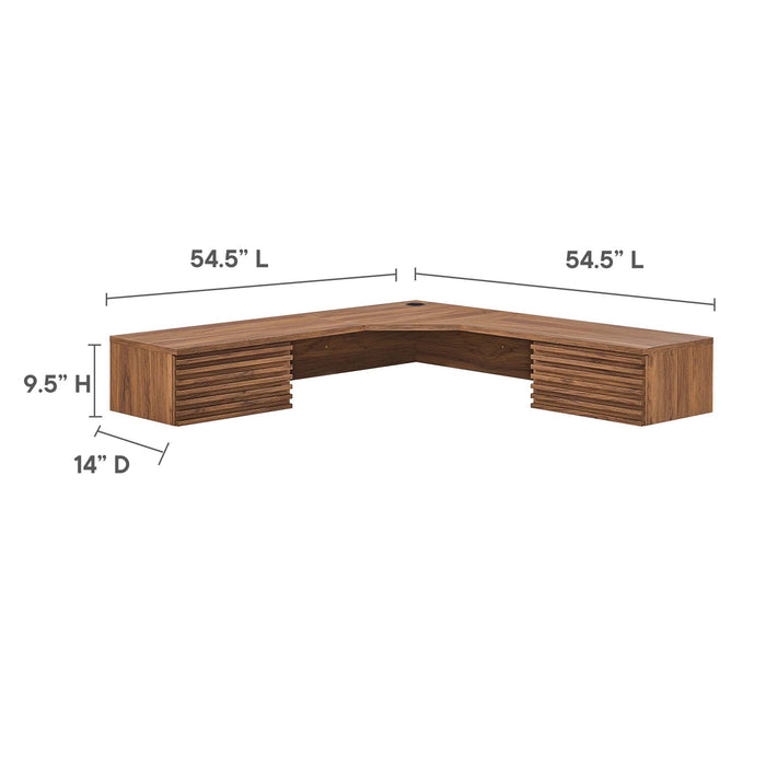 Modway Render Wall Mount Corner Office Desk - View 20