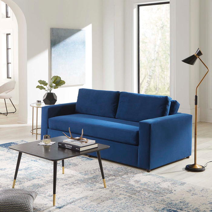 Avendale Velvet Sofa – Made in the USA With Bench Seat Cushion - Modway \living\sofas
