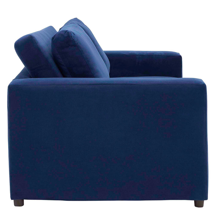 Avendale Velvet Loveseat – Made in the USA With Bench Seat Cushion - view 5