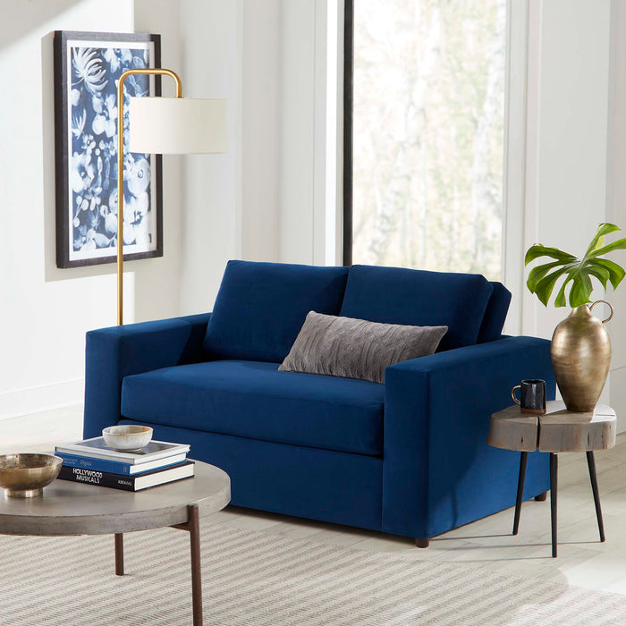 Avendale Velvet Loveseat – Made in the USA With Bench Seat Cushion - Modway \living\loveseats