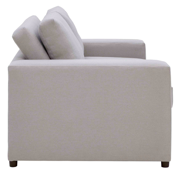 Avendale Linen Blend Loveseat – Made in the USA With Bench Seat Cushion - view 5
