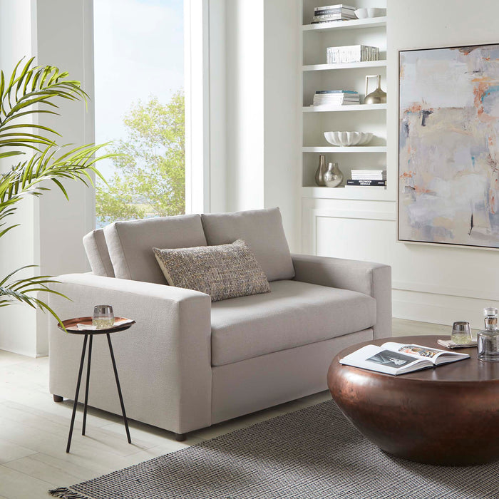 Avendale Linen Blend Loveseat – Made in the USA With Bench Seat Cushion - Modway \living\loveseats