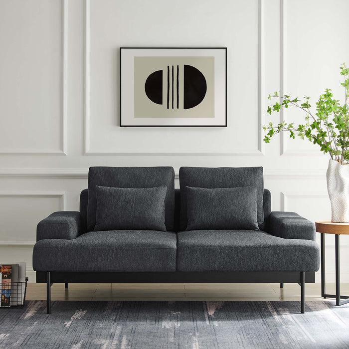 Proximity Upholstered Fabric Loveseat - view 9