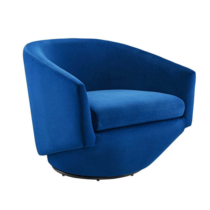 Modway Series Performance Velvet Fabric Swivel Chair Living Room Furniture - View 17
