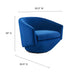Modway Series Performance Velvet Fabric Swivel Chair Living Room Furniture - View 11
