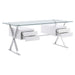 Modway Sector 71" Glass Top Glass Office Desk - Close-Up