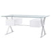 Modway Sector 71" Glass Top Glass Office Desk - Dimensions
