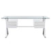 Modway Sector 71" Glass Top Glass Office Desk - Features