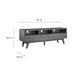 Modway Render 60" TV Stand Living Room Furniture in Black - Detail View