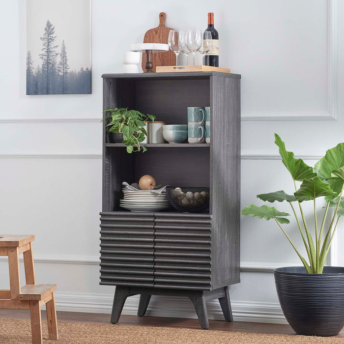 Modway Render Display Cabinet Bookshelf Storage Shelf - Lifestyle View