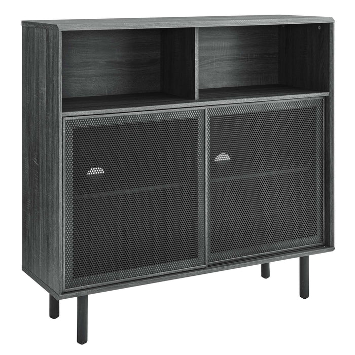 Modway Kurtis 47" Display Cabinet Storage Shelf in Black