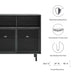 Modway Kurtis 47" Display Cabinet Storage Shelf in Black - Side View